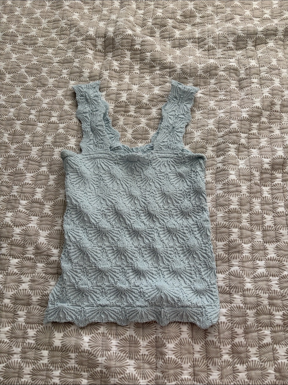 Textured Light Blue Women's Tank Top
